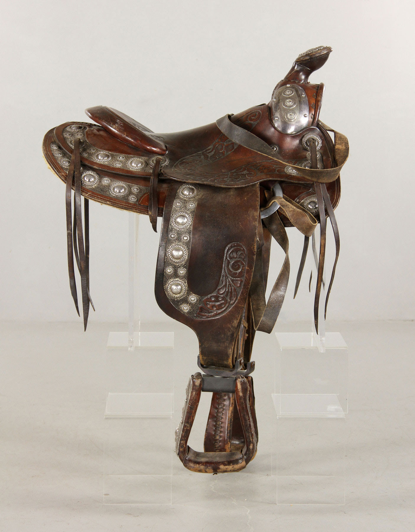 TV cowboy Rex Trailer rode high in this saddle, which sold for $4,200. Kaminski Auctions image