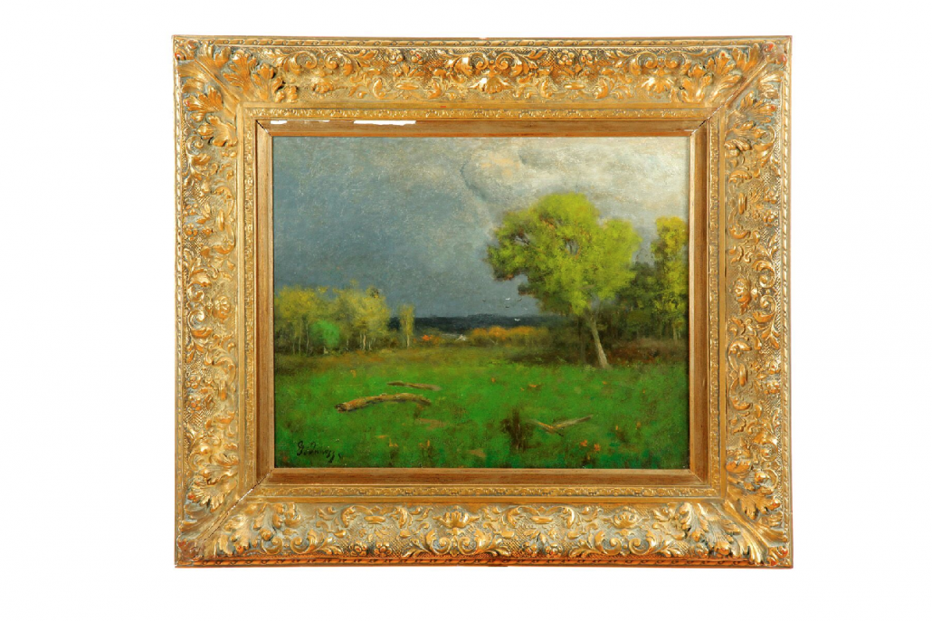 George Inness (American, 1825-1894), untitled landscape, est. $10,000-$12,000. Selkirk image