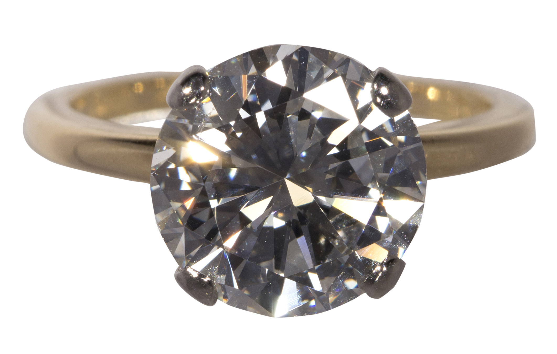 This stunning 3.05-carat diamond solitaire and 18K gold ring achieved well over high estimate selling for $25,000. Clars Auction Gallery image