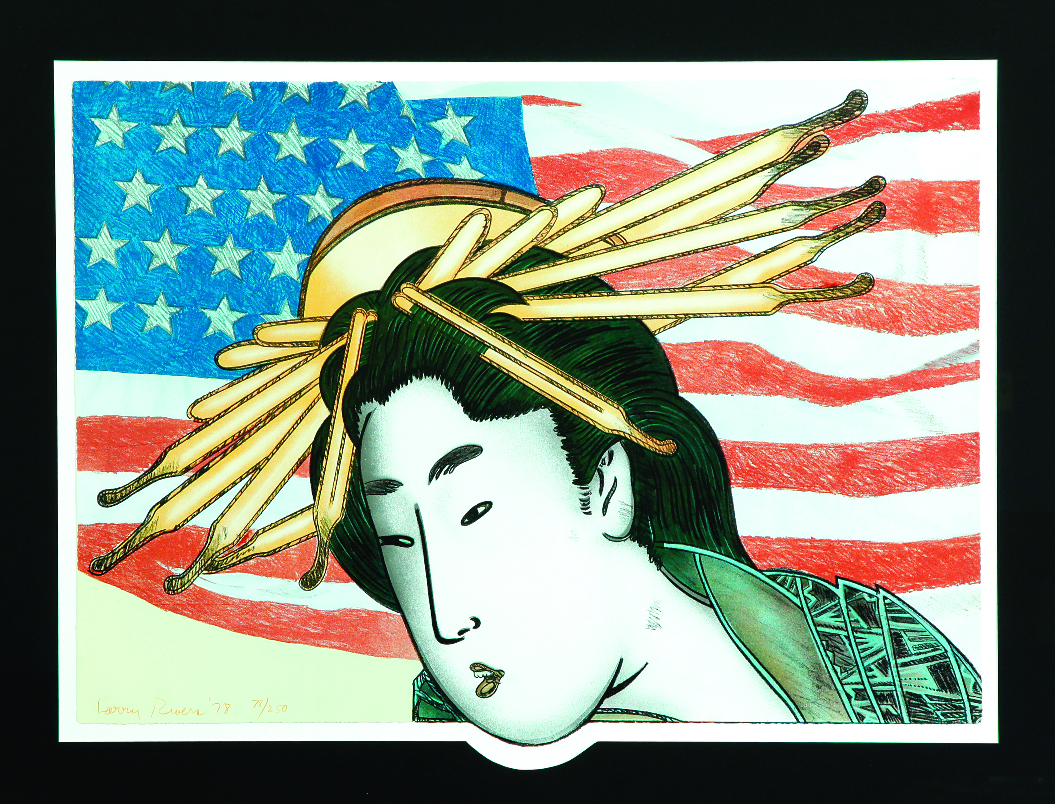 ‘Madama Butterfly,’ mixed media print by Larry Rivers, from a collection of original graphic works by eight contemporary artists, Metropolitan Opera Fine Art, estimate: $3,000­$5,000. Garth’s Auctioneers and Appraisers image