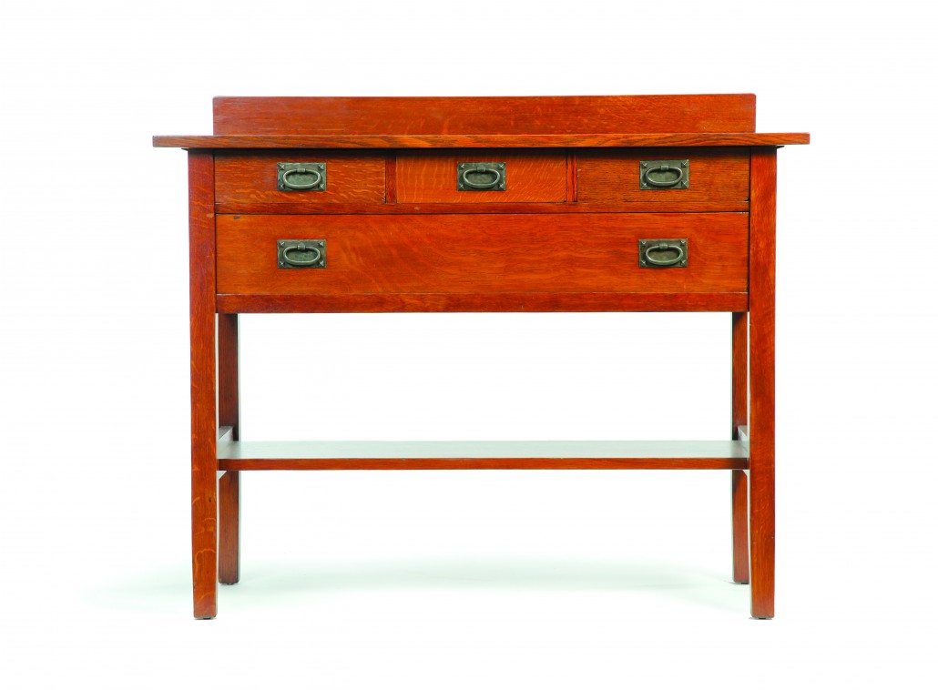 Gustav Stickley Arts & Crafts server, estimate: $1,000­$2,000. Garth’s Auctioneers and Appraisers image