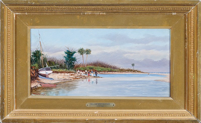 Leading Neal Auction’s Summer Estates Auction was the William Aiken Walker (American/South Carolina, 1838-1921) oil painting titled ‘The Cove at Ponce Park,’ 1895, which sold for $152,362. Neal Auction Co. image