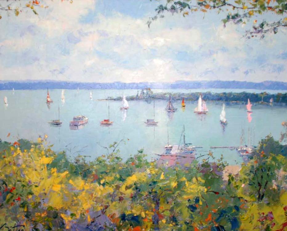 Pierre Bittar, ‘Harbor Springs Landscape,’ oil on canvas. Estimate: $8,000-$12,000. Stefek’s image
