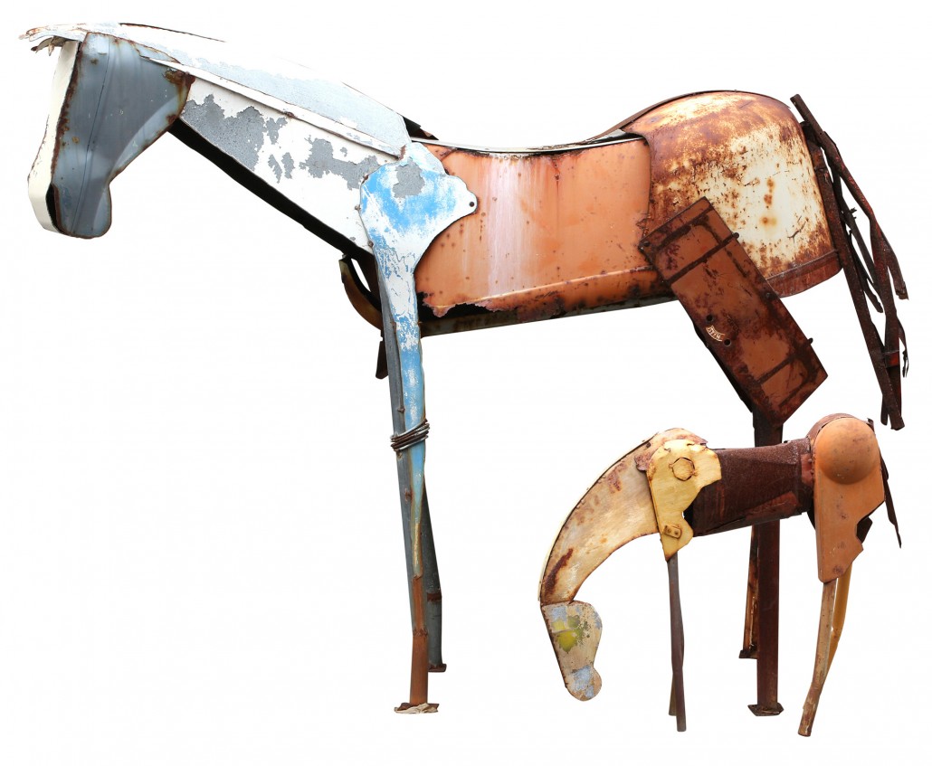 Coming from the Steel Stinson Collection will be this sculpture ‘Urban Horse and Colt,’ by Doug Owen (American, b. 1950). The mare stands 53 1/2in high. Clars Auction Gallery image