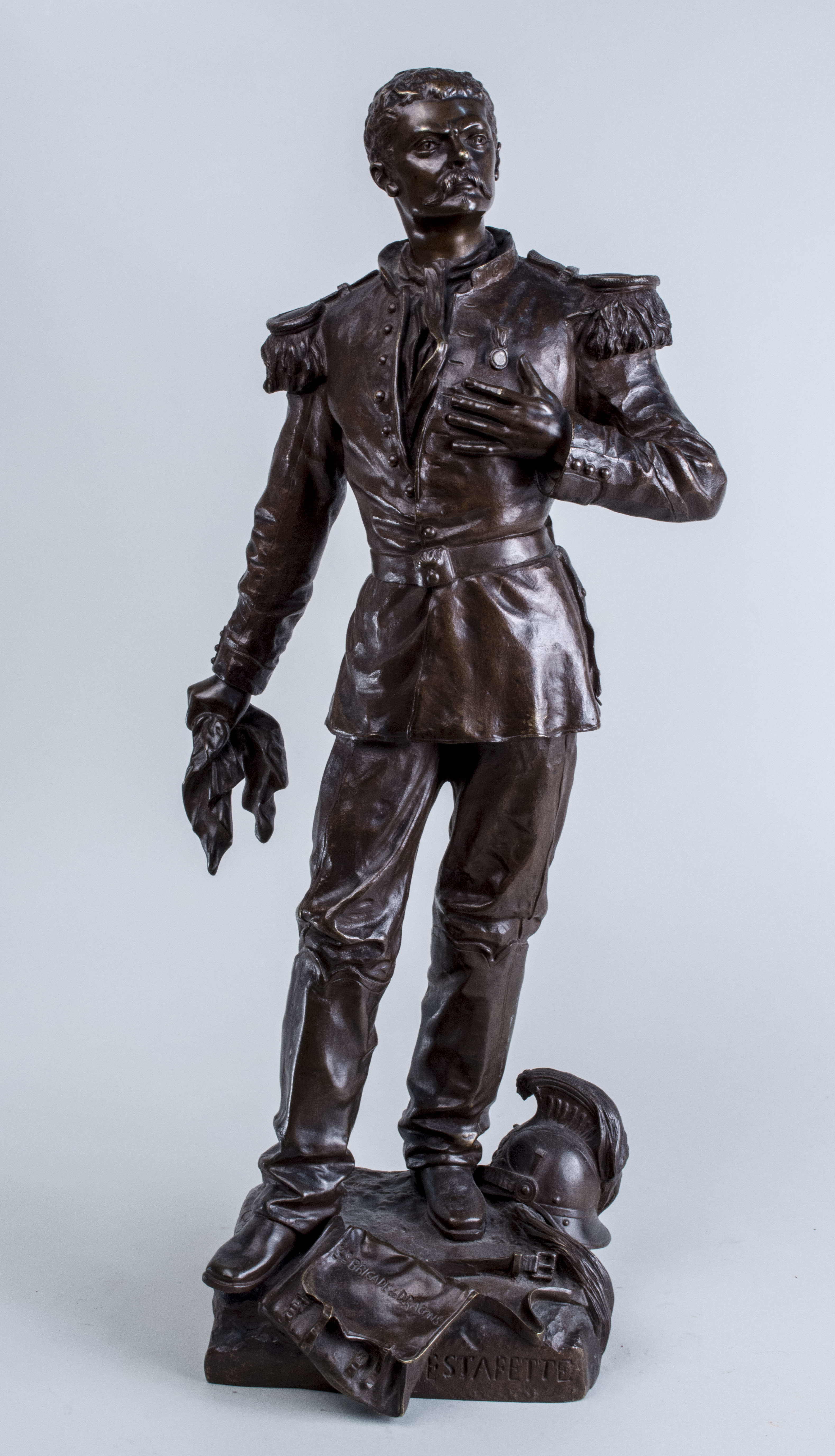 Charles Anfrie (French, 1833-1905) ‘Estafette,’ patinated bronze, 1888 (est. $5,000-$7,000). Capo Auction image