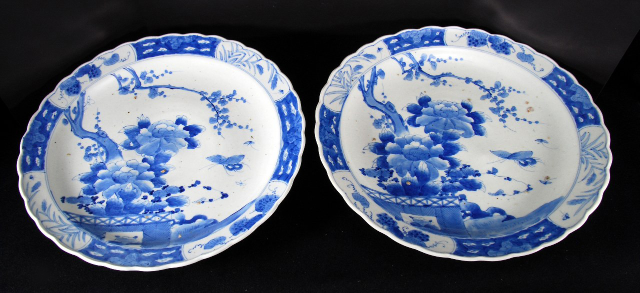 Chinoiserie items will include these large chargers, which measure about 2 feet in diameter. The Specialists of the South Inc. image