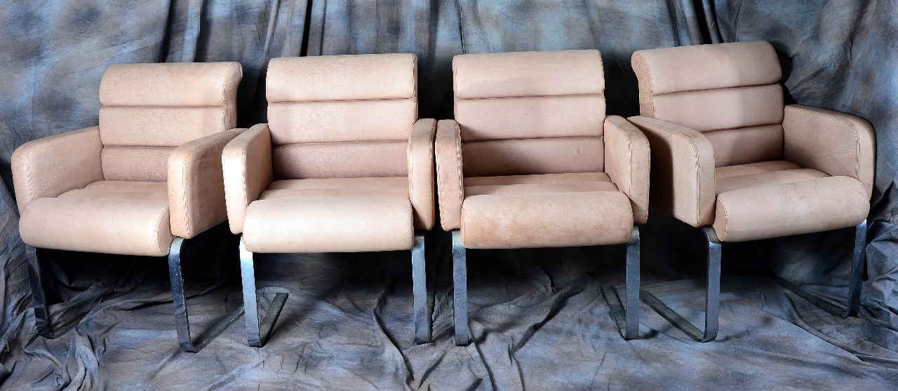 Four Lugano arm chairs by Mariani for Pace. The Specialists of the South Inc. image