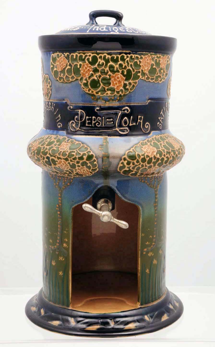 Pepsi-Cola china syrup urn with quintessential Art Nouveau-style decoration, est. $20,000-$40,000. Morphy Auctions image