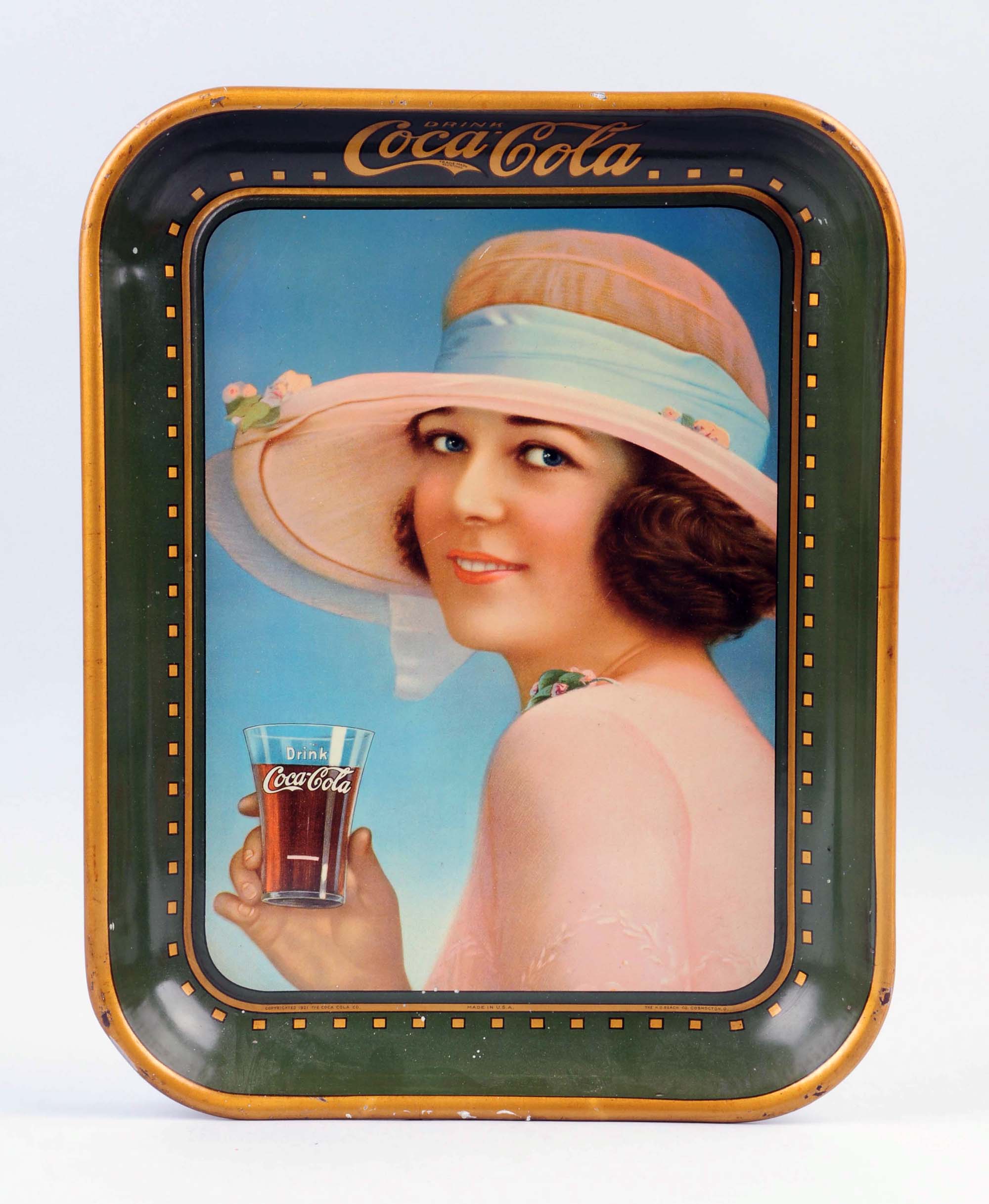 1922 Coca-Cola serving tray in excellent-plus to near-mint condition, est. $750-$1,250. Morphy Auctions image