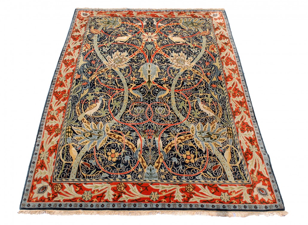Handwoven 100% Tibetan wool 'Bullerswood' carpet of exceptionally fine quality, 6 by 9ft. Very good condition, has been professionally cleaned and stored. Est. $8,000-$10,000. Charleston Estate Auctions image