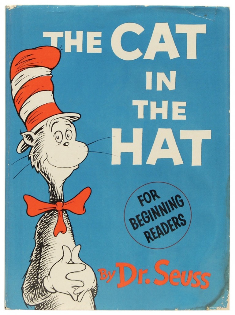 ‘The Cat in the Hat’ by Dr. Seuss, a first edition published by Random House in New York in 1957, priced at £3,500. Photo Paul Foster Books