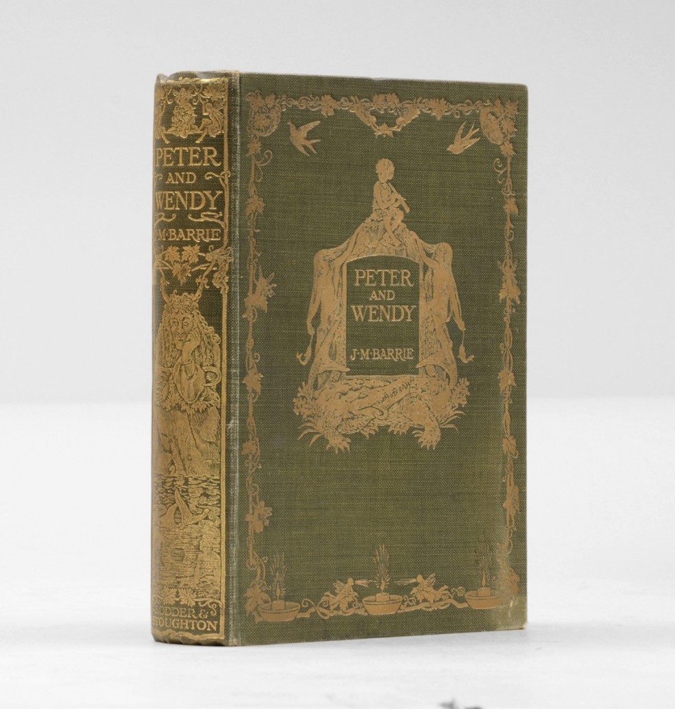 J.M. Barrie’s ‘Peter and Wendy,’ a first edition published in 1911 by Hodder and Stoughton, priced at £1,350. Photo Paul Foster Books