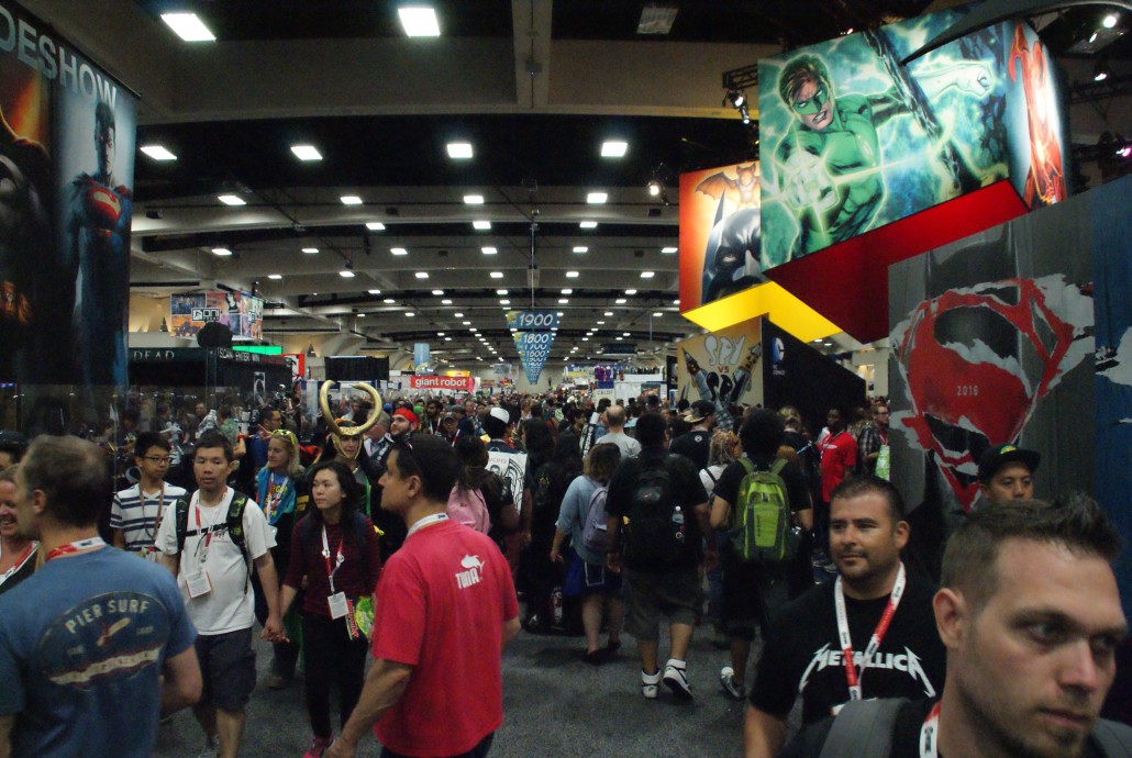 Crowds continue to flock to all sections of the dealers’ hall at Comic-Con International: San Diego. Photo by Michael Solof.