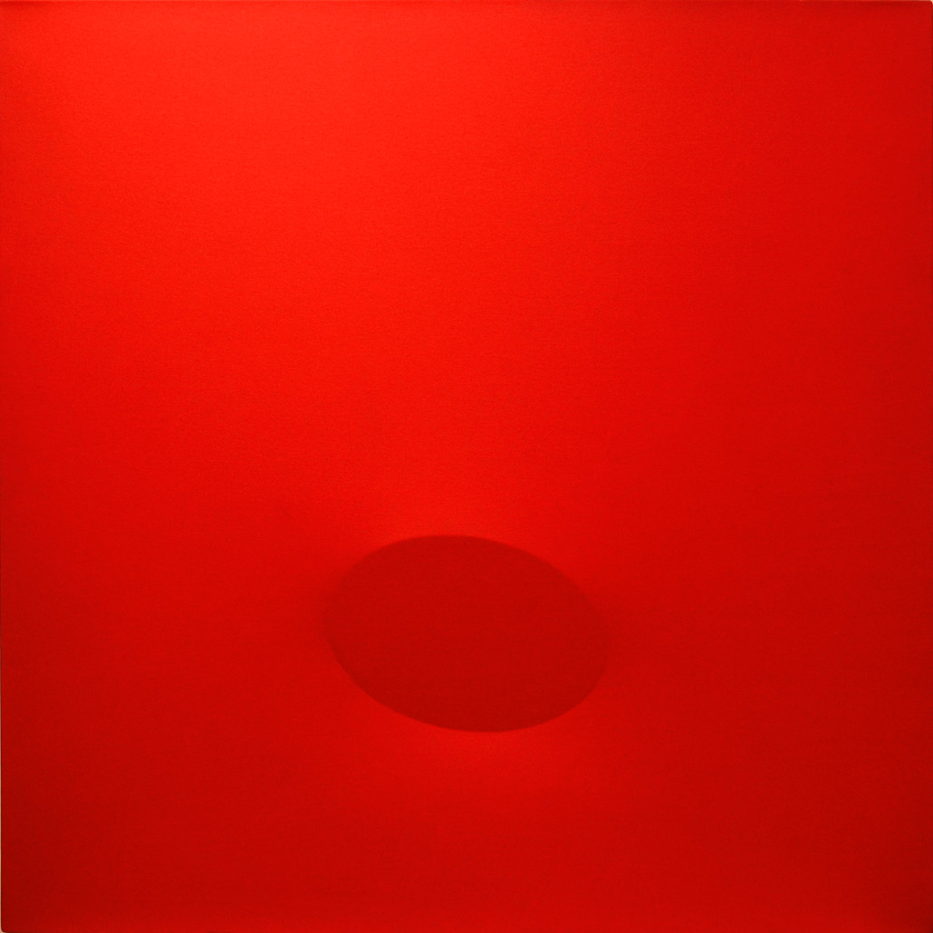Turi Simeti, ‘A Red Oval,’ 2005, 100cm x 100cm. Courtesy Dep Art Gallery