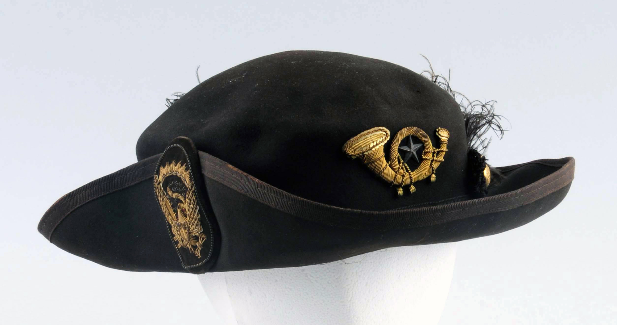 Civil War officer’s slouch hat that belonged to George Roberts, commander of the 42nd Illinois who was killed while Acting Brigadier General at Stones River, Tennessee, 1862. Sold for $8,400. Morphy Auctions image