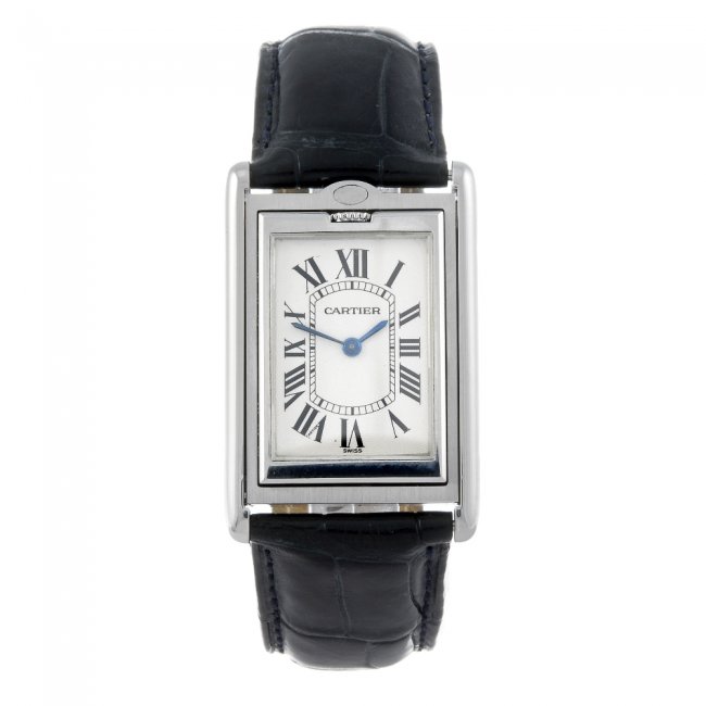 Cartier – stainless steel Basculante wristwatch. Estimate £700-£1,000. Fellows image