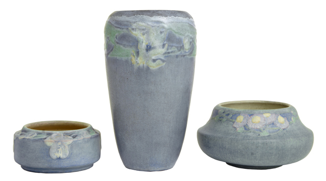 The auction will feature a selection of Newcomb art pottery. Crescent City Auction Gallery image