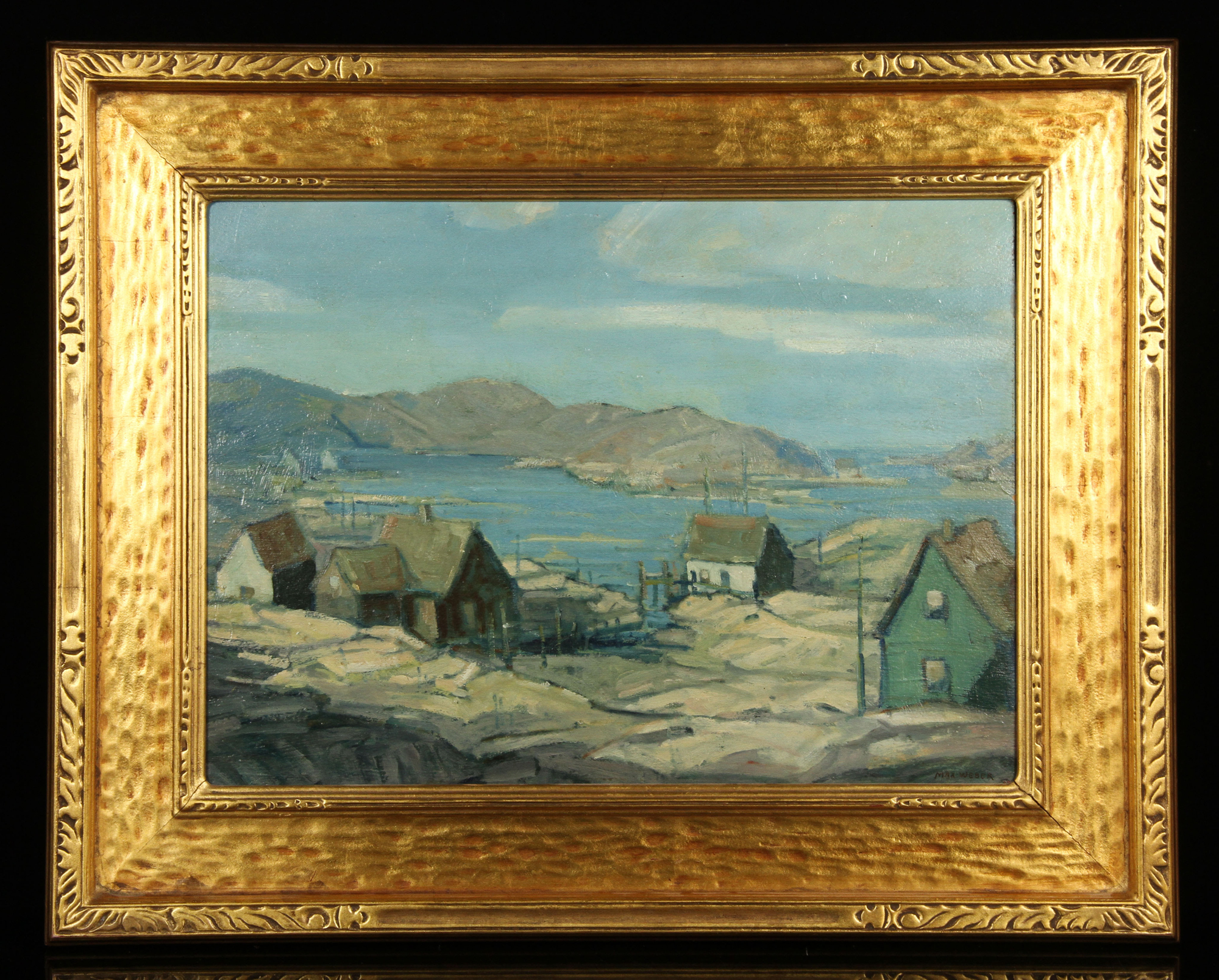 Lot 3295 - Max Weber harbor scene. Kaminski Auctions image 
