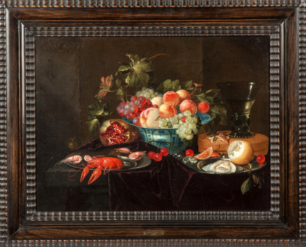 Still life oil on canvas by Jan Pauwel Gillemans the Elder (Flemish, 1618-1675), signed and dated 1657, 18in x 24in. Estimate: $60,000-$80,000. Cottone Auctions image