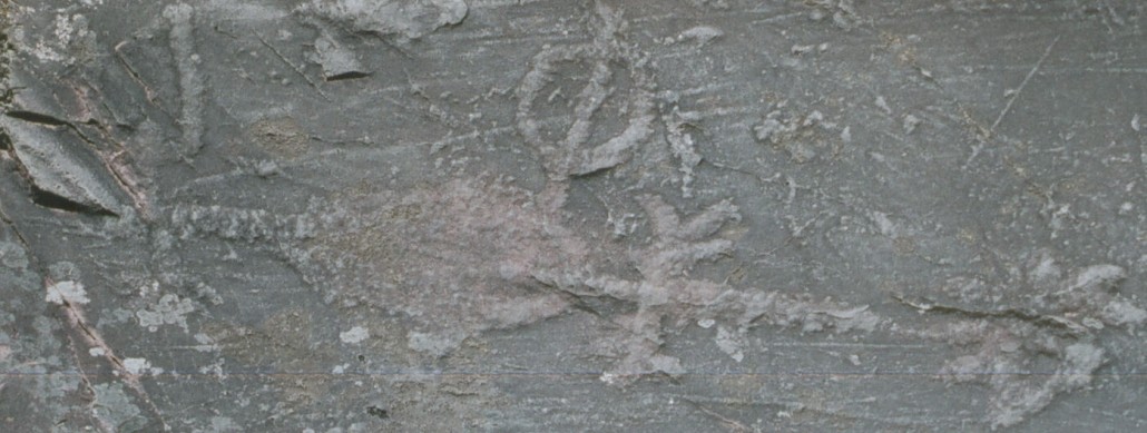 A representation of an arrow at the Jeffers Petroglyphs in Minnesota. Image by Benjamin Peterson. This file is licensed under the Creative Commons Attribution 4.0 International license.