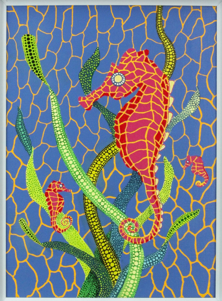 Bidding on the framed acrylic on canvas painting by Yayoi Kusama is expected to reach $30,000. 888 Auctions image