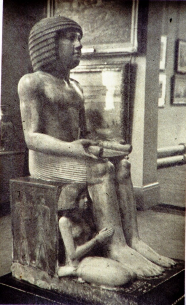 Statue of Sekhemka on display in Northampton Museum and Art Gallery 1950s. This file is licensed under the Creative Commons Attribution-Share Alike 4.0 International license.