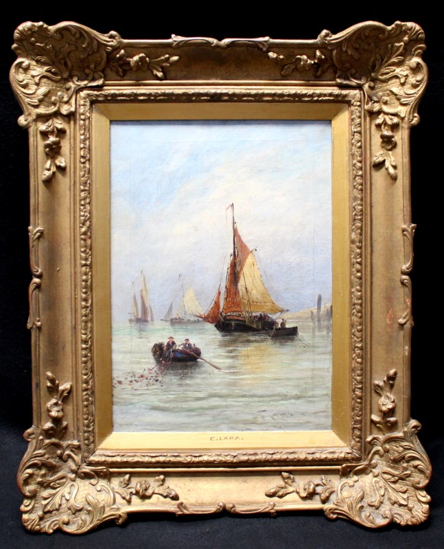 Ernest William Lara (British, 1870-1940), original oil painting, 14-1/2 x 10-1/2in sight. Est. $600-$900. Charleston Estate Auctions image 