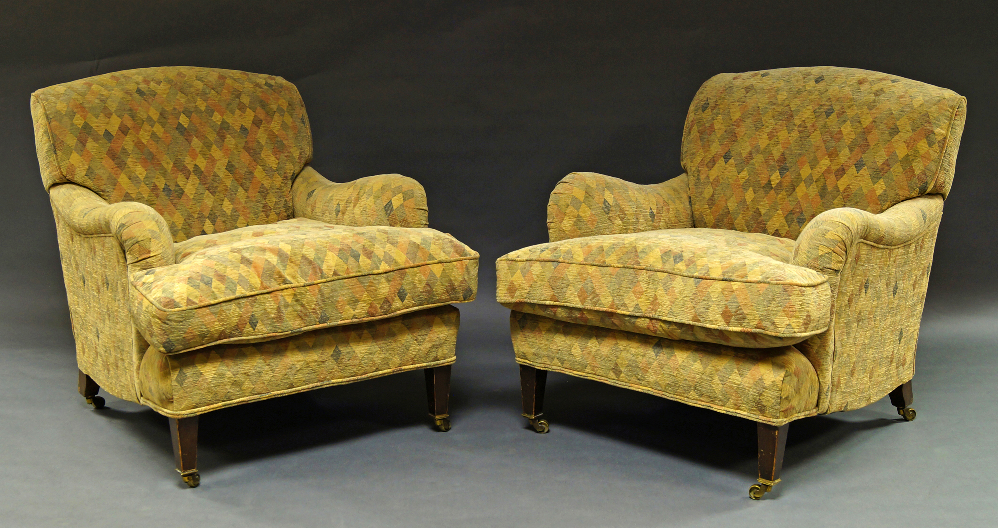 Pair of Howard & Sons armchairs, London. Price realized: £6,765. Roseberys image