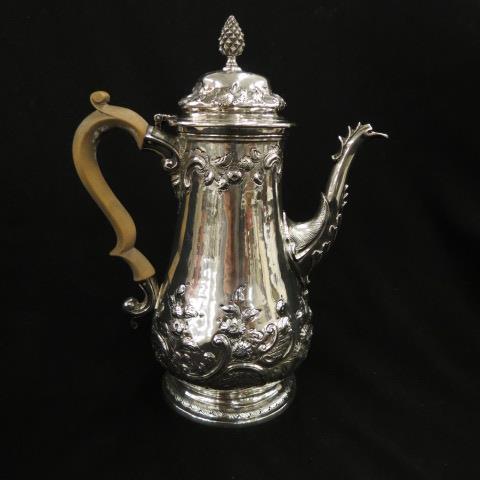The sale is packed with many silver pieces, including this 18th century pitcher. Richard D. Hatch & Associates image