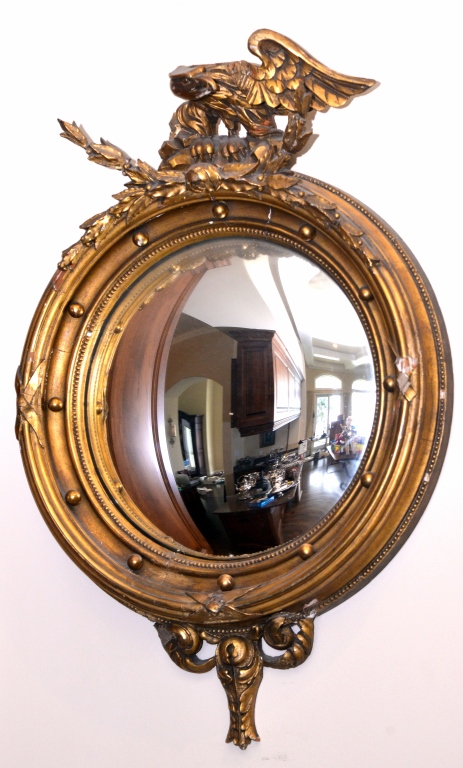 Girandole mirror with eagle crest. The Specialists of the South Inc. image