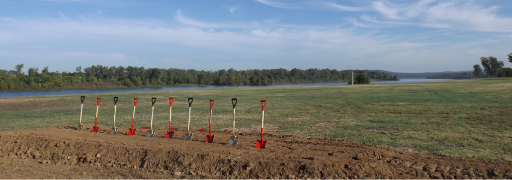The transfer of 16.3 acres of riverfront land is now complete, and construction can begin on the 50,000-square-foot US Marshals Museum in Fort Smith, Arkansas. Image courtesy of US Marshals Museum