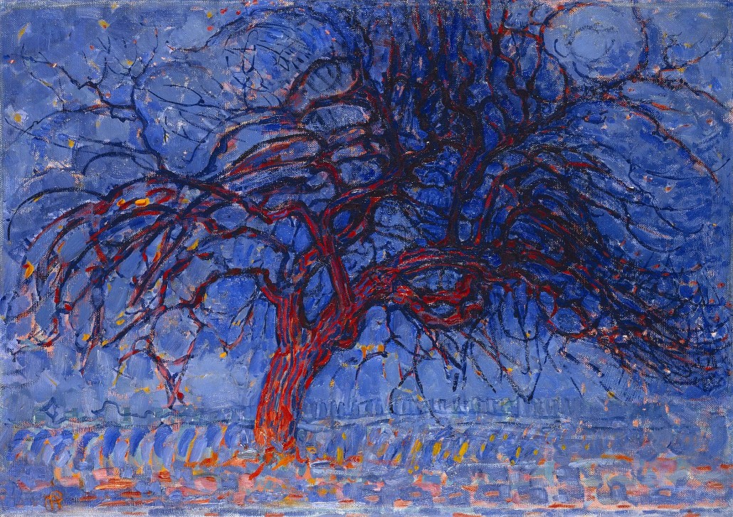 Piet Mondrian, 'Evening; Red Tree' (Avond; De rode boom), 1908–10, oil on canvas, 70 × 99 cm, Gemeentemuseum Den Haag. Image courtesy of Wikimedia Commons