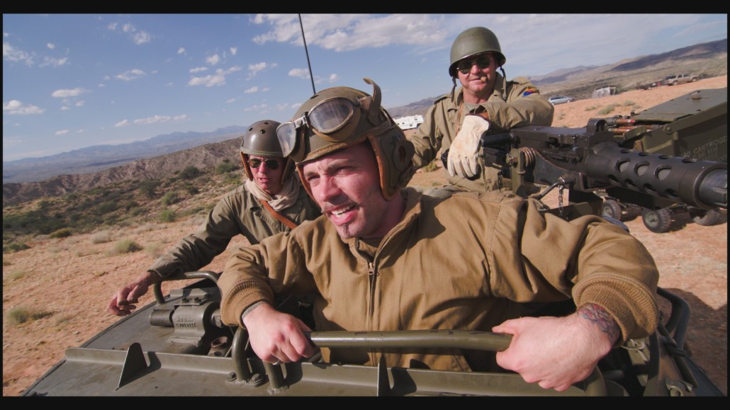 Paul Shull (shown at forefront), host of Smithsonian Channel's new TV series 'The Weapon Hunter.' Image courtesy of Smithsonian Channel