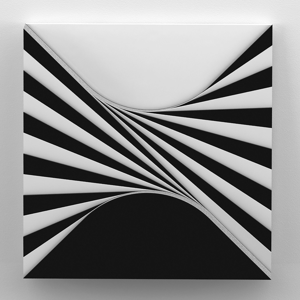 Marcello Morandini, Struttura 516A, 2007, plexiglass, 40 × 40 × 8 cm, ed.9, Courtesy Cortesi Gallery