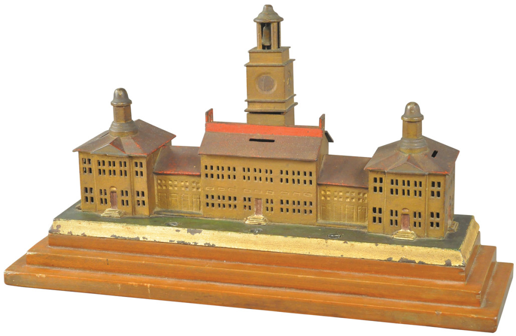 Independence Hall still bank, 15½ inches long, formerly in the collection of The Owl’s Tale, Haddonfield, N.J., est. $3,500-$4,500