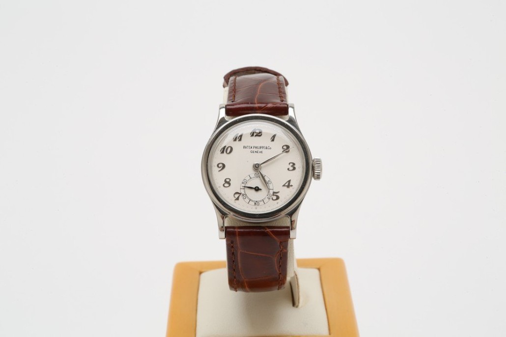 1930s stainless steel Patek Philippe watch, est. $9,000-$11,000