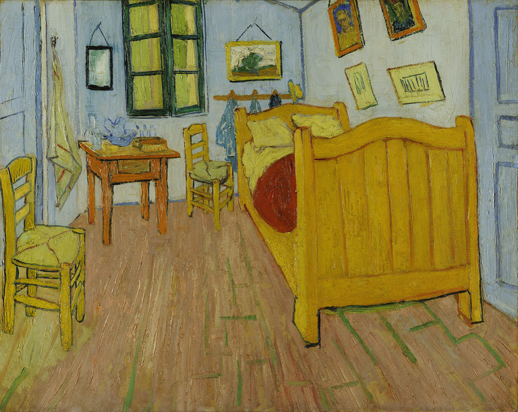Vincent van Gogh's 'Bedroom in Arles.' Image courtesy of Wikimedia Commons