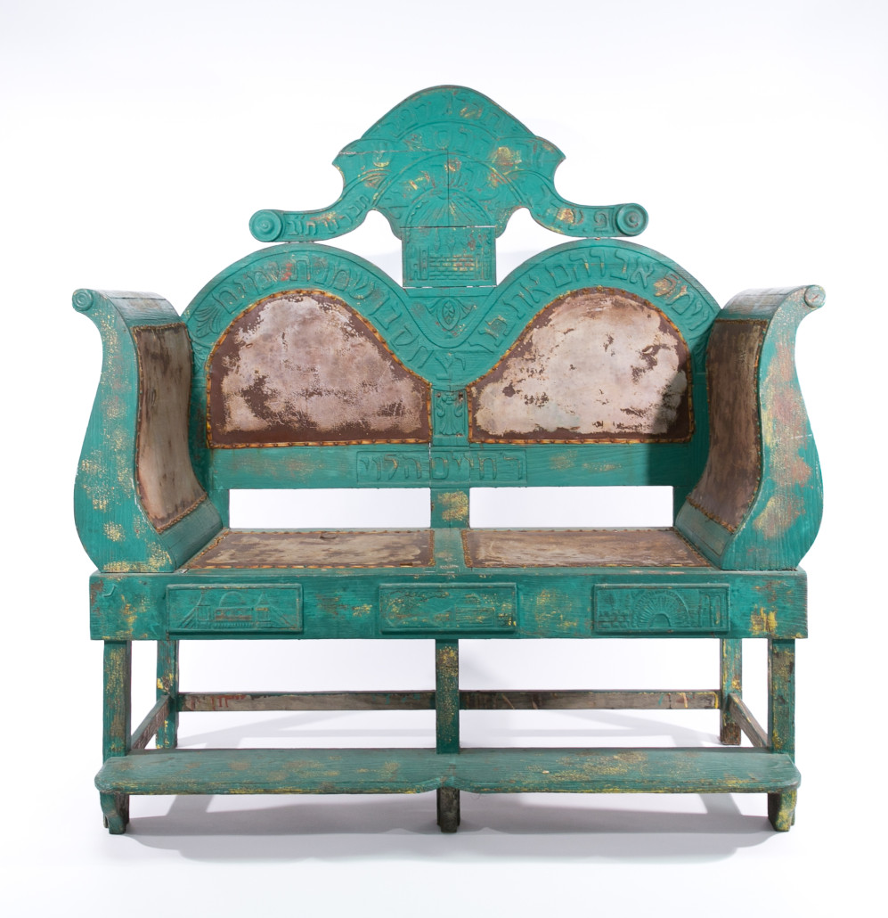Rare circumcision bench from Hebron, dated 1873, estimate: $150,000-$250,000. Westport Auction image
