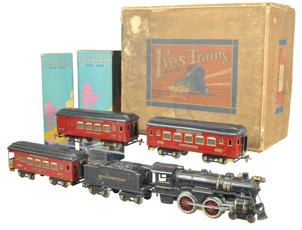 Ives Cavendish Special #5 train set with outer box and four interior boxes, est. $2,000-$2,500