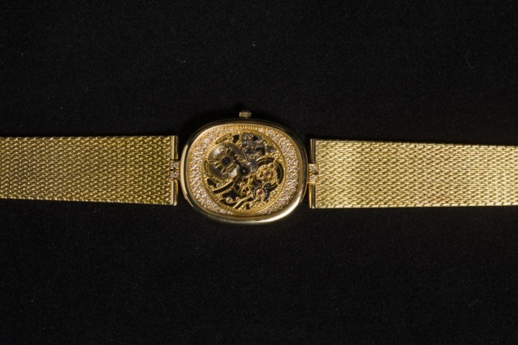 Rare Patek Philippe 18K and Diamond skeletonized wristwatch, limited edition. CK-II image
