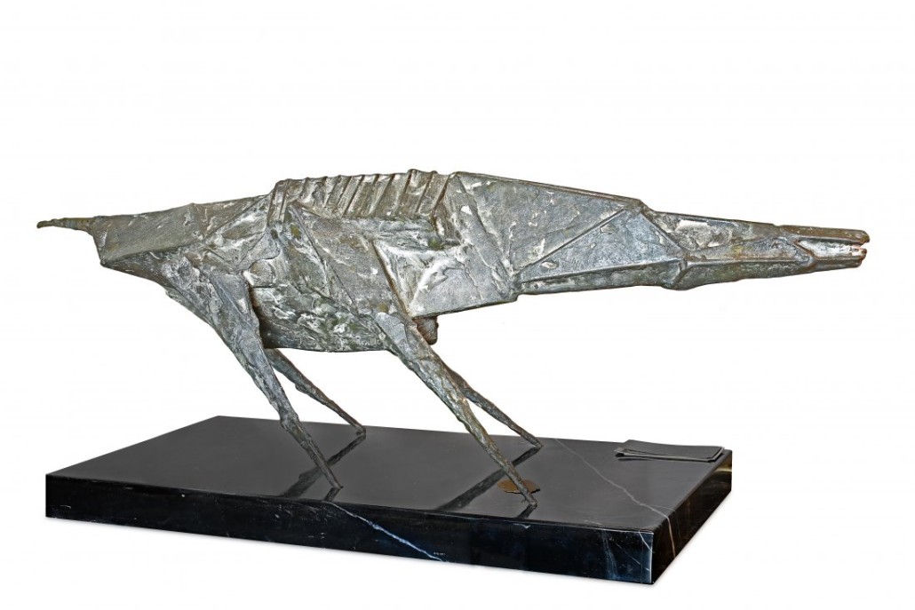 Bronze sculptor by Lynn Chadwick (1914-2003) ‘Beast XXI,’ 1959, 13 inches tall. Estimate: $70,000-$100,000. A.B. Levy’s image