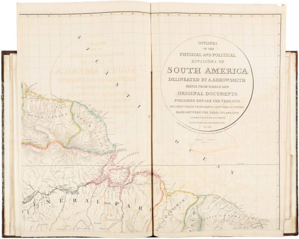 'Atlas to Thompson's Alcedo or Dictionary of America & West Indies' by Aaron Arrowsmith. Estimate: $30,000-$50,000. PBA Galleries image 