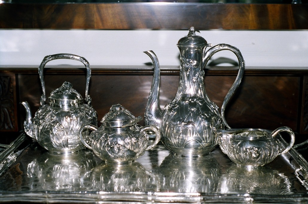 This Japanese Meiji silver tea service was stolen from a Richmond, Va., home in late October. Submitted image