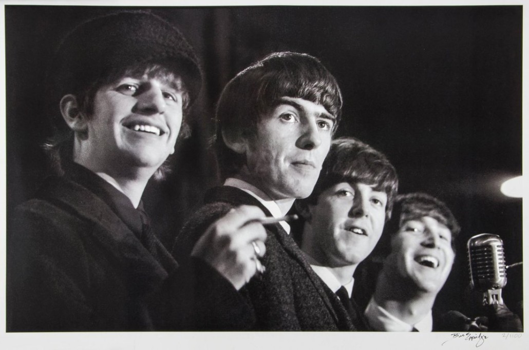 Photographic print of The Beatles by Bill Eppridge, signed by Eppridge. Image courtesy of LiveAuctioneers.com archive and Dreweatts & Bloomsbury