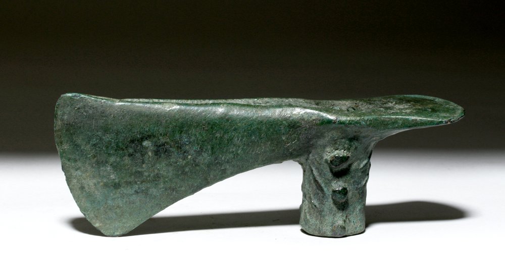 Luristan, modern-day Iran, circa 1000 to 600 B.C., cast bronze ax head. Estimate: $500-$750. Artemis Gallery image
