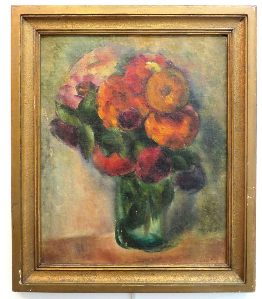 Oil on board painting by Michael Dasburg (American, 1887-1979), 15 inches by 12 1/4 inches, estimated to bring $2,000-$5,000. Converse & Co. image