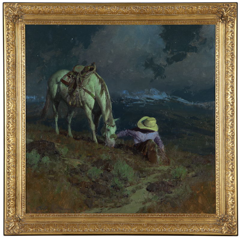 ‘Good Company’ by Bill Anton (b. 1957) hails from the Estate of Phoebe Hearst Cooke, and is offered with a $15,000 to $20,000 estimate. John Moran Auctioneers image