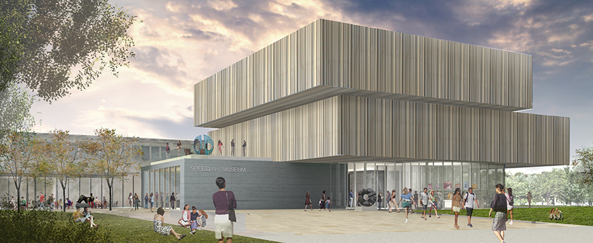 Artist rendition of the expansion of the Speed Art Museum. Image courtesy Speed Art Museum