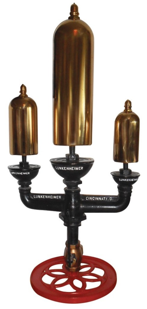 This rare triple steam whistle made by Lunkenheimer of Cincinnati stands 58 inches high. It sold at auction for $3,600 in 2013. Image courtesy of LiveAuctioneers.com archive and Rich Penn Auctions. 