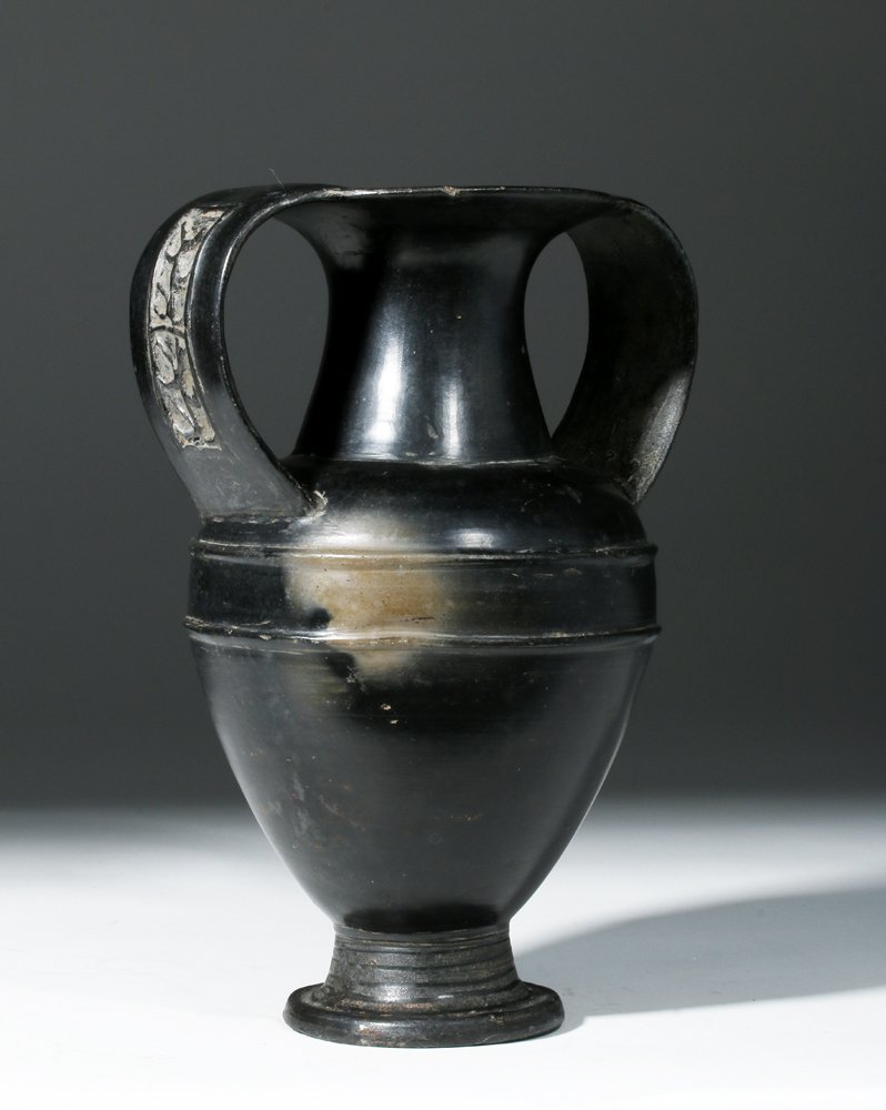 Etruscan bucchero amphora, Nikosthenic style, ex-Charles Ede, est. $12,000-$18,000
